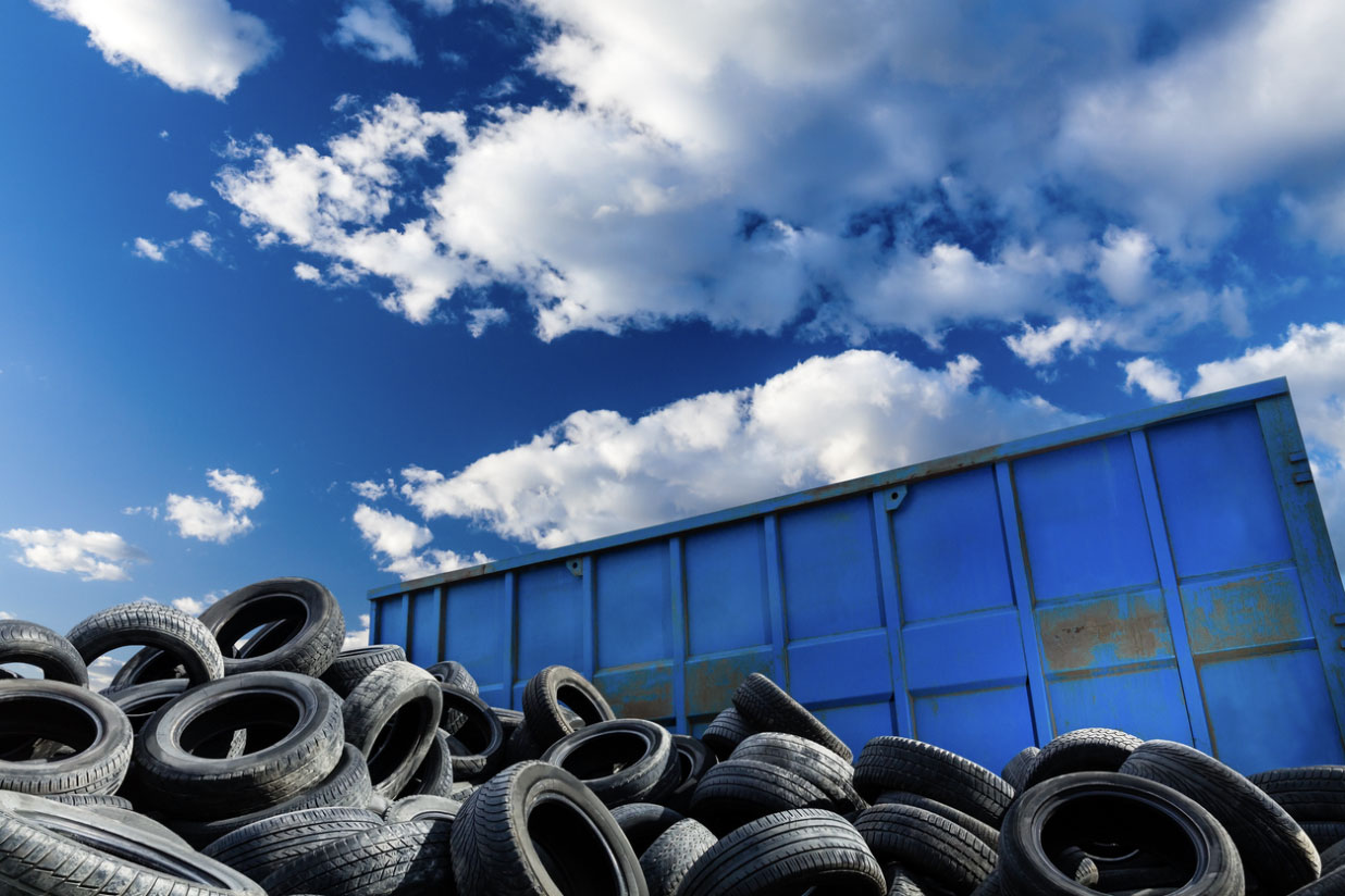 we use recycled materials diverting tires from landfills