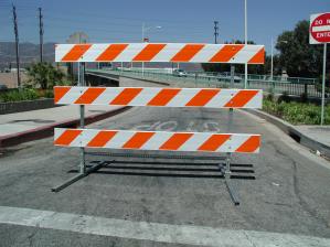 Traffic Street Barricade Folding Road Sign Stand Reflective Metal Wood Type II 
